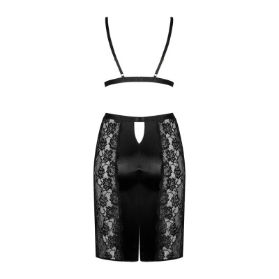 Set reggiseno e gonna nero Blanita di Obsessive